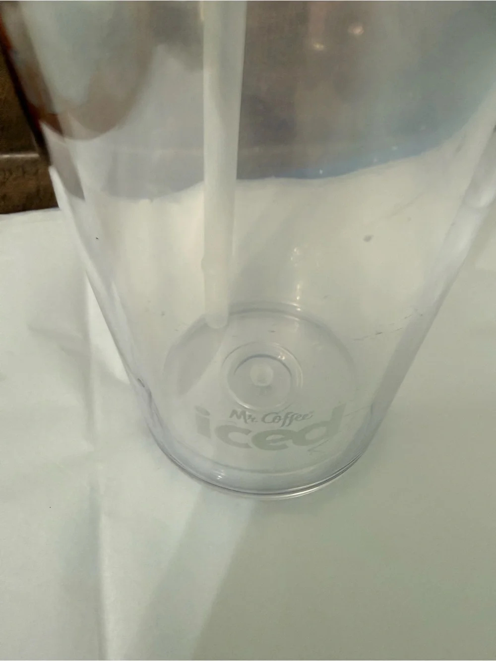 Mr. Coffee Iced Clear Tumbler Cup With Lid & Straw 22 Oz